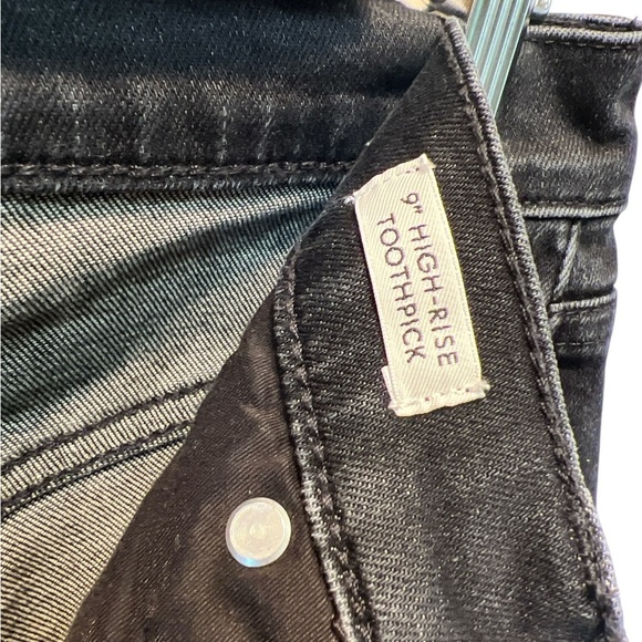 NEW J.Crew Black High-rise Tooth Pick Denim Jeans Sz 28P - Picture 11 of 12